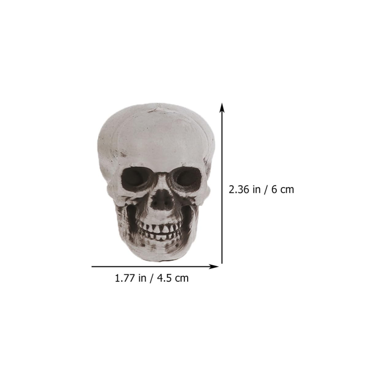 Uonlytech 40 Pezzi Teschio Realistico in Plastica Pe Beige per Decorazione Halloween, Accessorio Resistente per Foto e Scherzi, Ornamento Spaventoso per Festa e Casa