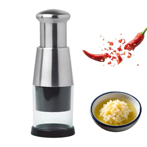 Knoblauchpresse, Knoblauchpresse Manuelle Zerkleinerer Leicht Zu Reinigender GemüSeschneider FüR Knoblauch, Paprika Und Zwiebeln