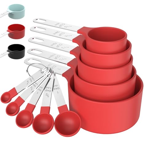 TILUCK Measuring Cups & Spoons Set, Stackable Cups...