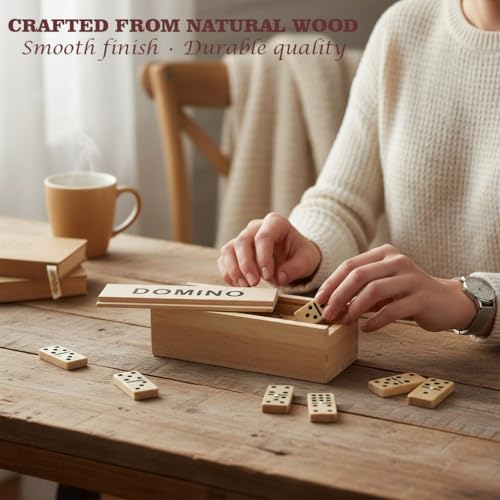 Classic Wooden Dominoes Set miniatura 5