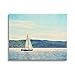 Stupell Industries Serene Summer Sailboat Drifting Ocean Hills, Design by Denise Brown