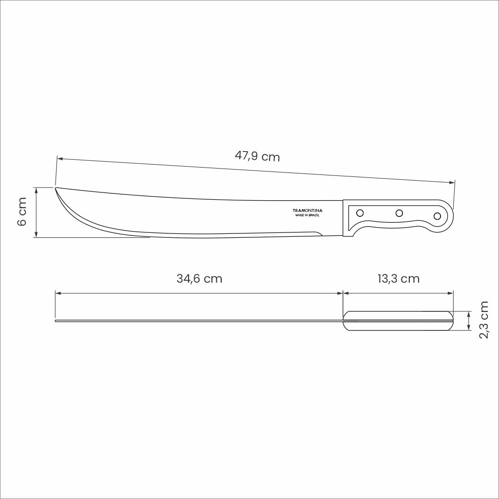 Tramontina Machete Coltello a lama lunga 35 cm