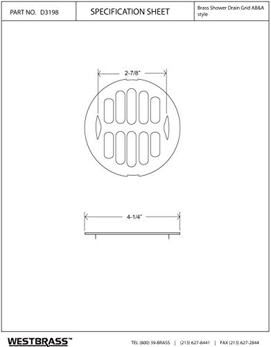 Colador para ducha 4-1/4" OD Snap-in Westbrass miniatura 2