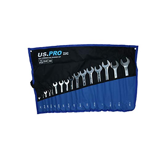 AB Tools Imperial AF SAE Combinations Spanners Wrenches 1/4 - 1-1/4 16pc Set Bergen