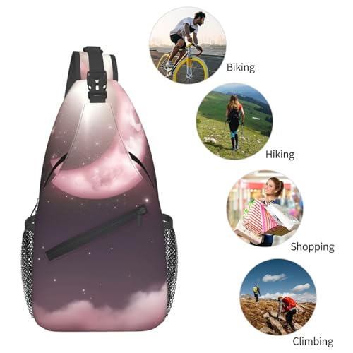 Bolso cruzado estilo Moon Stars para hombre y mujer miniatura 6