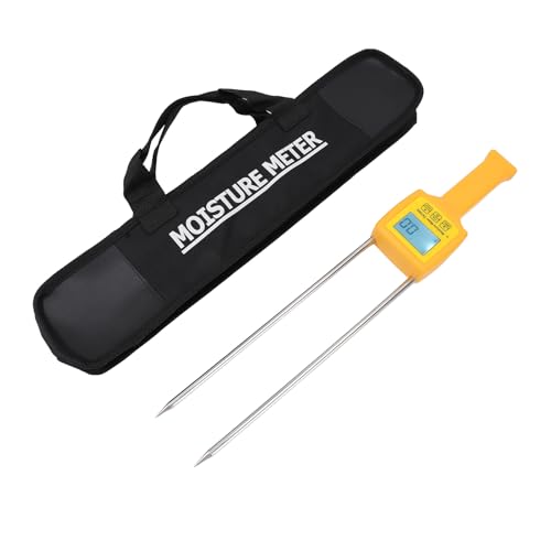 Grain Humidity Meter, Small Lightweight Fast Accurate with Backlight LCD Display for Wheat Rye Rice Corn Soybean Wheat, Easy to Use, Prevent During Storage