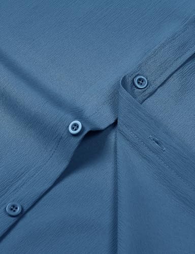 Image of JEMITOP Mens Stretch Wrinkle Free Texture Shirts