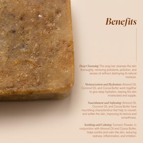 Image of Agapi Sikkim | Handcrafted In Sikkim Turmeric soap Bar For Brighter Skin | Enhanced with Beeswax & Almond Oil | Nourishing Coconut & Cocoa Butter |Natural - 100gm