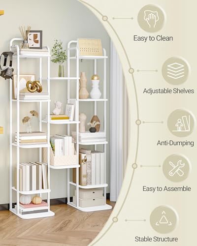 Tour à chaussures pour petits espaces et entrées étroites en bois blanc - 8