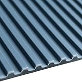 ゴムシート.com 筋入りゴムシート(灰/黒) エレベーター マット 滑り止め 防振 防音クッション性 水捌け 厚さ3mm×幅1.2M×長さ1M程度