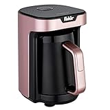 Fakir 9256001 Kaave Mono - Türkische Mokka-Maschine für Zuhause & das Büro I Elektrische Kaffeemaschine mit Messlöffel I One-Touch-Control I 280 ml Behälter für 4 Tassen I Rosé I 535 Watt
