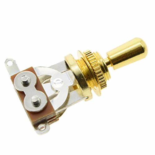 Dopro 3 Way Short-Frame Toggle Switch Pickup Selector Gold with Brass Metal Gold Tip for Les Paul Electric Guitars - Image 4