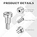 MECCANIXITY 8 Pcs 304 Stainless Steel Shoulder Bolt 8mm Shoulder Dia 10mm Shoulder Length M6x1 Thread Hex Socket Shoulder Bolts for Hydraulic Injection Molding Machinery Industries