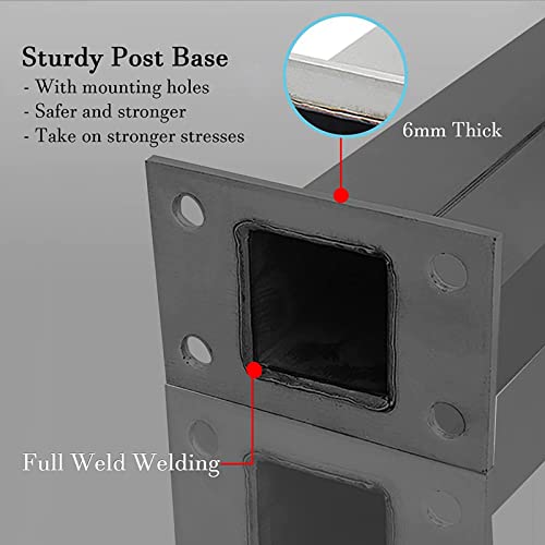 304 Stainless Steel Railing Post for Glass Panels - Deck & Stair Railing System, End Post, 37.4in (95cm) - Durable Glass Fence Solution for Outdoor Spaces