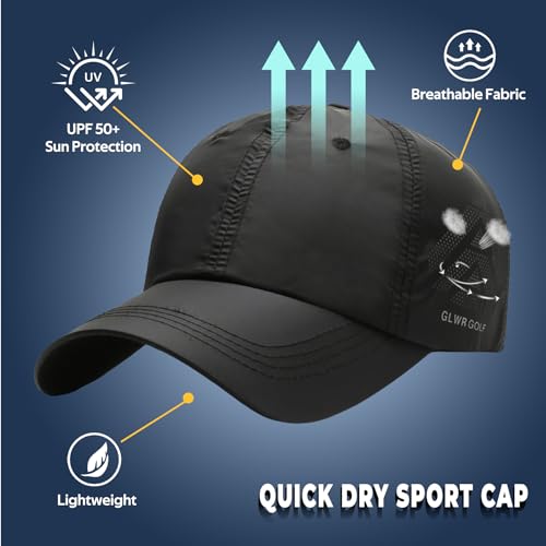 Boné de beisebol masculino de secagem rápida - boné esportivo para corrida, golfe, caminhada, ajustá