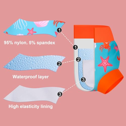 Image of BIG ELEPHANT Baby Swim Diapers 3-Pack, Reusable Swimming Diapers