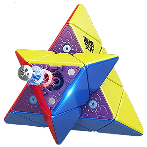 Bokefenuo Moyu Weilong Maglev 3x3 Pyramid Speed Cube Stickerless Magnetic Pyraminx Puzzle Magic Cube (Flagship Maglev)