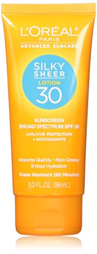 L'Oreal Paris Advanced Suncare Suncare Silky Sheer Lotion, SPF 30 3 fl oz Pack of 2