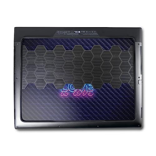 Image of MightySkins Carbon Fiber Skin Compatible with Alienware M18 R1 (2023) Full Wrap Kit - Love is Love | Protective, Durable Textured Carbon Fiber Finish | Easy to Apply & Change Styles | Made in The USA