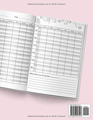 Image secondaire de Carnet de Rendez-vous Esthéticienne - Organiseur Journalier Professionnel