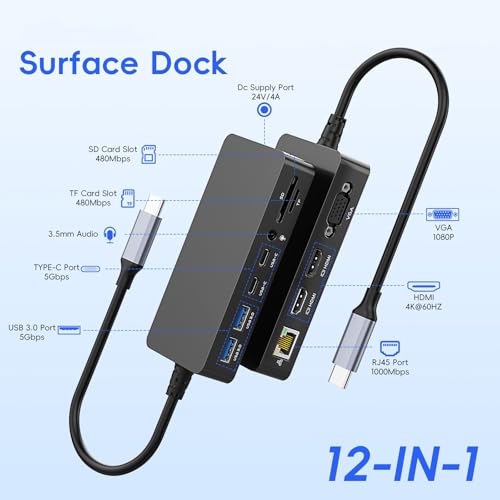 MTAKYA Microsoft Surface Thunderbolt 4 ドック の商品画像 1