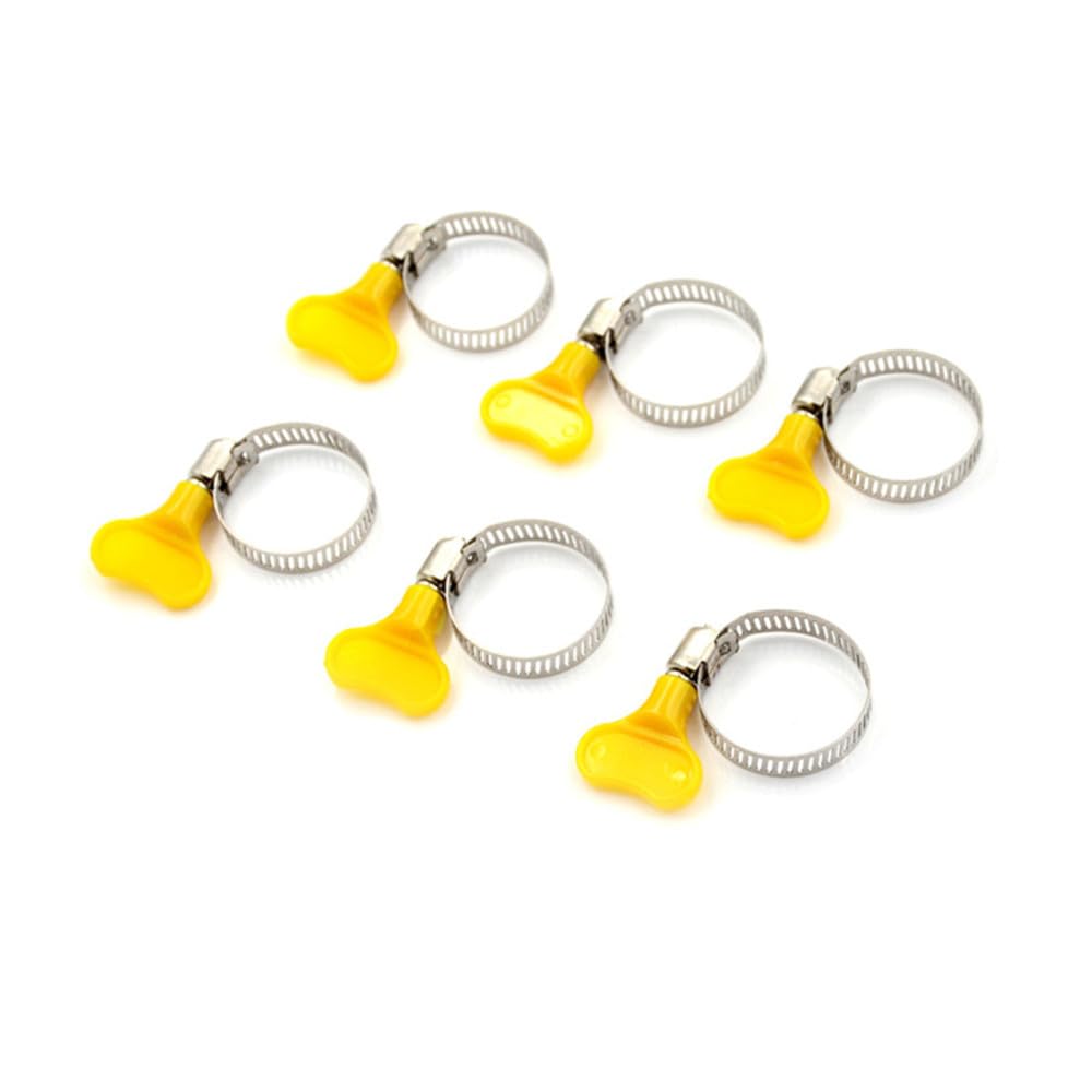 UTYP 100 pièces collier de serrage pour tube poignée en plastique collier de serrage papillon en acier inoxydable, 19,29mm
