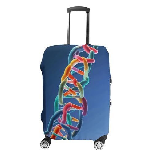 DNA Chain Photoes Luggage Cover, Washable Elastic Suitcase Cover Protector Fit 18-32 Inch Luggage