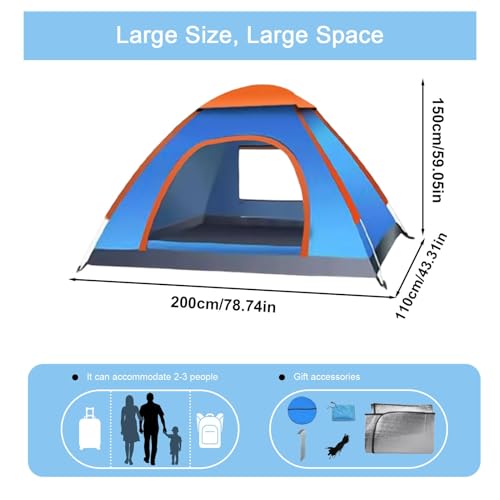 Carpa automática pop-up para camping familiar 200x150x110 cm miniatura 2