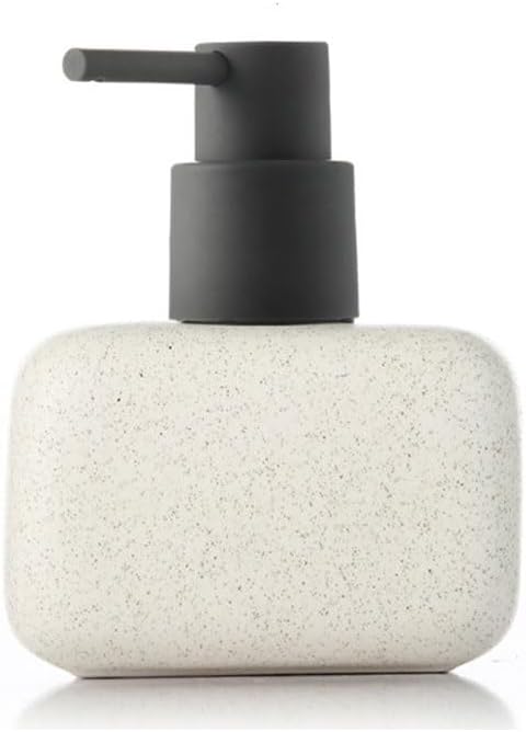 Pump Bottle Dispenser,Lotion Pump Bottles,Exquisite And Durable Ceramic Soap Dispenser Lotion Bottle Shower Gel Shampoo Refill Bottle Suitable For Bathroom Liquid Soap Dispenser(White)