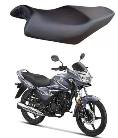CB Shine Bike Seat Cover, PU Leather Waterproof, Rust and Dust Protection, Black-image-18
