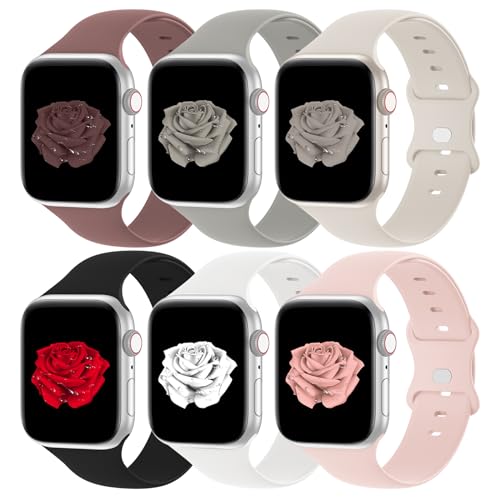 Bandiction Compatible with Apple Watch Series 3 38mm Series 5 40mm iWatch Bands 38mm 40mm 41mm, Soft Silicone Sport Replacement Strap Compatible for iWatch SE 3 Series 11 10 9 8 7 6 5 4 3 2 1 Ultra 3
