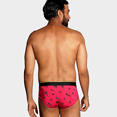 Image of Bummer Printed Briefs for Men | Solids Micro Modal Fabric Feels Soft & Cozy | 4 Way Stretch Adaptable to Body Shape with Super Soft Waistband | Pack of 2