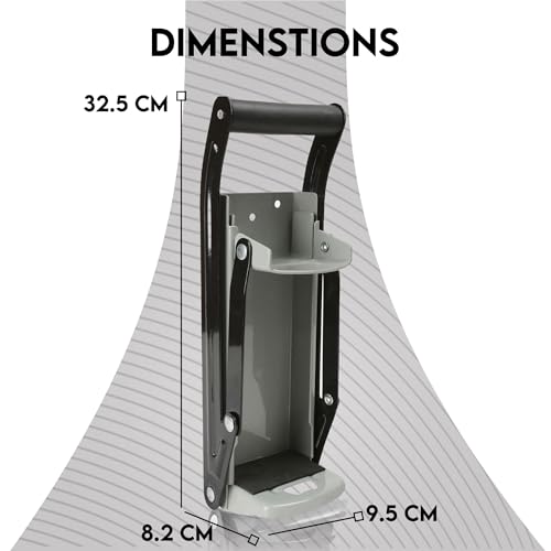 LKH Can Crusher & Bottle Opener - Soda Beer Can Crushers for Recycling, Wall Mounted with Soft Grip Handle, Built-in Tin Opener 2-in-1 Heavy Duty Tool for Bottles, Tins & More (Grey) - Image 5