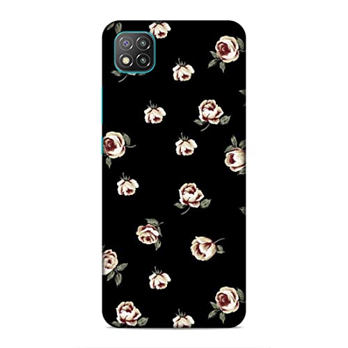 Image of Printed Mobile Back Hard Case Cover for Xiaomi Poco C3 | Multi Roses, Black Background, A-2183