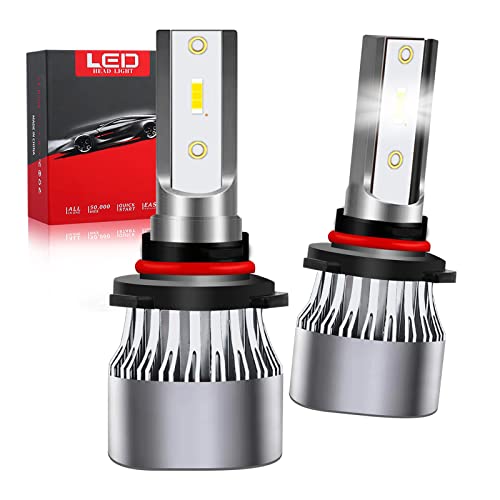 CROSSPASSION 9012 HIR2 LED Headlight Bulbs High Low Beam 120W 15000LM, 9012 HIR2 LED Headlight Bulbs Conversion Kit 6500K Cool White,500% Super Bright,Plug and Play