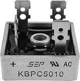 KX-ENERGIE 1 Stück KBPC2510 Brückengleichrichter Einphasige Diodenbrücke Gleichrichter 25 Amp 1000 Volt Elektronische Siliziumdioden, Vollwelle Metallgehäuse 4 Pin Durchgangsloch