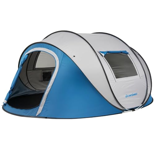 EchoSmile �|�b�v�A�b�v�e���g 4�l�p �����^�b�` 1�b�ȒP�g�� �h�� 3000mm �ϐ��� UV�J�b�g 99�� �h��l�b�g�t�� �L�����v �Ƒ��p�e���g �h�� �y�ʐ݌v �t�@�~���[ �i2/4/6/8�l�p�I���j�u���[