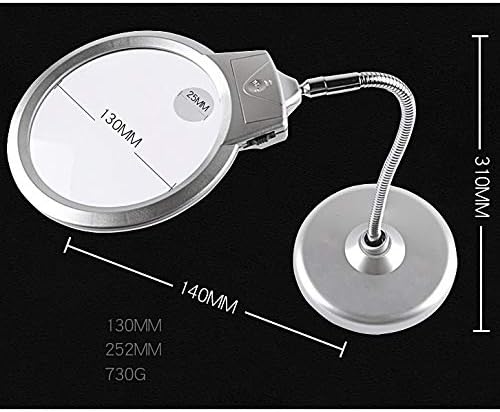 sfmzcm desktop lamp magnifying glass for the elderly reading mobile phone large lens 30 times hose adjustable angle
