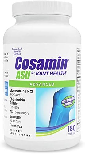 Nutramax Cosamin® ASU Joint Health Supplement with Glucosamine, Chondroitin & ASU for Men’s & Women’s Joint Health, 180 Capsules