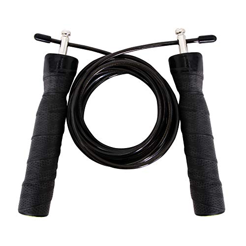 Nivia 11033 Pro Skipping Rope, Black (Handle Material: Foam)