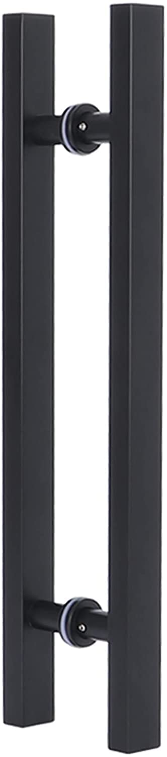 SaryEdge Door Handle/Barn Door Set,50/60/80/100/120cm Extra Long Gold Stainless Steel Door Handle Push Pull, Barn Door Handle for Wooden/Glas,Matte Black-50cm/19.7in-,Matte Black-50cm/19.7in-30cm