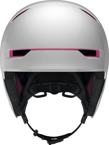ABUS Stadthelm Scraper 3.0 ERA - Robuster Fahrradhelm inkl. Ohrenwärmer für den Winter - für Damen und Herren - Weiß/Pink, Größe L