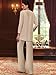 Lace Formal Pantsuits for Women Evening Party 3 Pieces Mother of The Groom Pants Suits Evening Outfit for Women Taupe Size 12