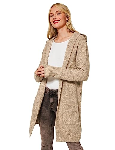 STREET ONE Damen A253482 Longcardigan, Buff Sand Melange, 42