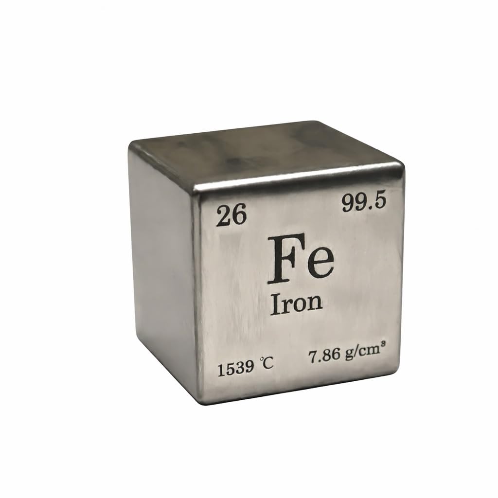Zinc Cube 38.1mm (1.5 Inch) – High-Purity 99.9% Element Density Block with Right-Angled Edges for STEM Education & Collectors