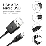 QIANRENON Adapter micro USB 4 w 1 na 4 rozdzielacz do powerbanku, głośnika, aparatu, kamery rozdzielczej, 1,5 m, czarny