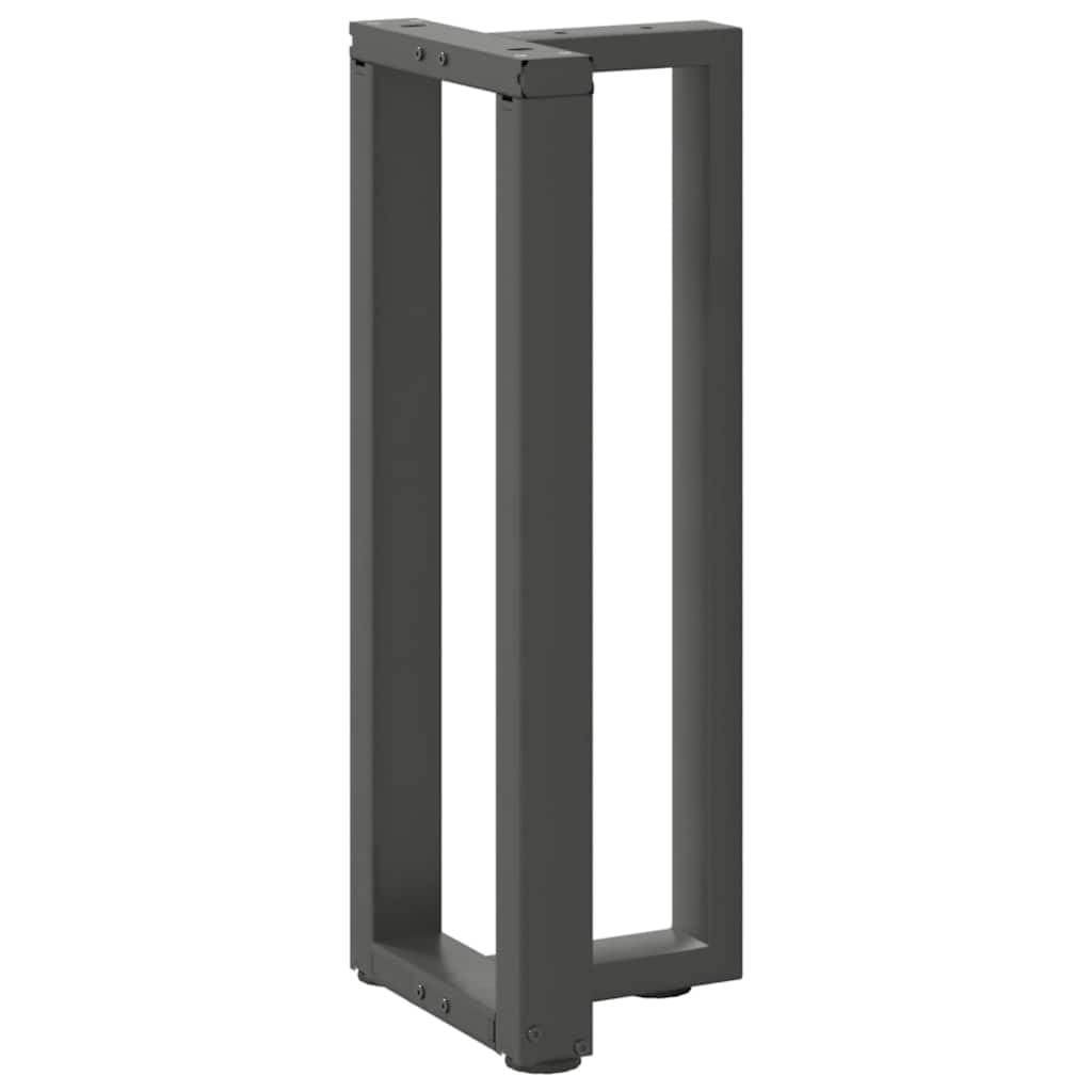 Nogi do stołu konsolowego w kształcie litery T ze stali malowanej proszkowo, 2 sztuki antracytowe, 38 x 25 x (72-73) cm z regulowanymi nóżkami poziomującymi, stabilne nogi meblowe do konsoli