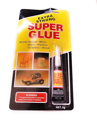Pegamento extrafuerte, 3 g, adhesivo multisuperficie para metal, vidrio, goma, madera, cerámica, plásticos