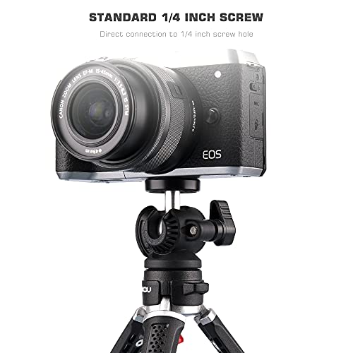 Lammcou Action Kamera Stativ, Leichtes Tragbares Mini Stativ mit 2 Segmenten & Voll Schwenkbar Kugelneiger & Actioncam Halterung Kompatibel mit GoPro Hero 12 11 10 9 8 7 Fusion Max X3 – Bild 4