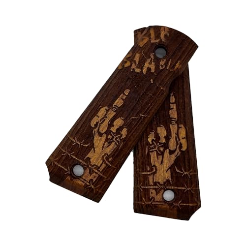 Grips en bois 1911 de qualité supérieure avec découpe Ambi Safety pour Colt et Kimber - 4